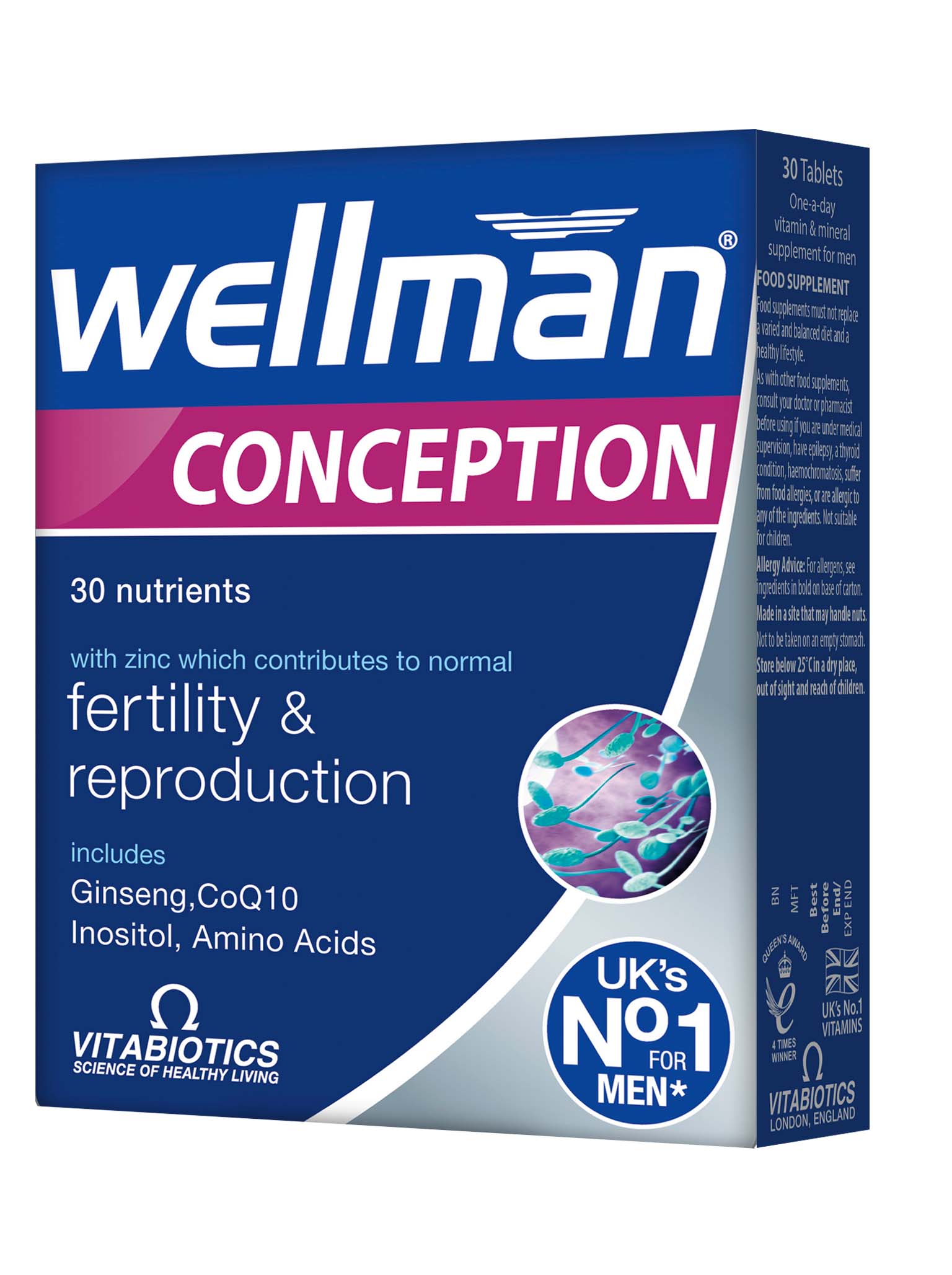 Wellman Зачеване за мъже х 30 таблетки